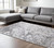 12' X 15' Silver Gray And White Abstract Stain Resistant Area Rug