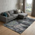 10' X 14' Blue and Black Wool Abstract Hand Tufted Area Rug