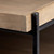 46" Natural and Black Solid Wood and Metal Coffee Table With Shelf 46" Natural and Black Solid Wood and Metal Coffee Table With Shelf