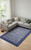 10' X 14' Blue And Ivory Wool Plaid Tufted Handmade Stain Resistant Area Rug