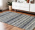 4' X 6' Ivory And Blue Abstract Hand Woven Area Rug 4' X 6' Ivory And Blue Abstract Hand Woven Area Rug