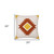 20" X 20" White Yellow And Red Orange 100% Cotton Geometric Zippered Pillow 20" X 20" White Yellow And Red Orange 100% Cotton Geometric Zippered Pillow