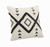 20" X 20" Cream Black And Gray 100% Cotton Geometric Zippered Pillow 20" X 20" Cream Black And Gray 100% Cotton Geometric Zippered Pillow