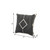 20" X 20" White And Black 100% Cotton Geometric Zippered Pillow