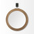 44" Brown Round Wood Framed Rope Hanging Accent Mirror 44" Brown Round Wood Framed Rope Hanging Accent Mirror