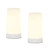 Set of Two White Flameless Pillar Candles