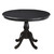 42" Black Wood Pedestal Base Round Top Dining Table