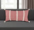 14" X 26" Red And White Lumbar Weave Cotton Throw Pillow with Tassels