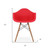 Red And Natural Heavy Duty Plastic And Solid Wood Dining Arm Chair Red And Natural Heavy Duty Plastic And Solid Wood Dining Arm Chair