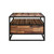 50" Brown And Black Solid Wood And Metal Coffee Table With Two Drawers And Shelf 50" Brown And Black Solid Wood And Metal Coffee Table With Two Drawers And Shelf