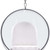 42" White Faux Leather Balloon Chair 42" White Faux Leather Balloon Chair