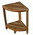 17" Brown Teak Corner Shower Bench With Shelf 17" Brown Teak Corner Shower Bench With Shelf