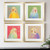 Set Of Four Colorful Bird A S/4 Gold Framed Print Wall Art