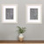 Set Of Two Gray Poppies Sketch White Framed Print Wall Art