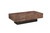 59" Dark Brown and Black Solid Wood Block Coffee Table 59" Dark Brown and Black Solid Wood Block Coffee Table