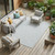 7' X 10' Aqua And Ivory Indoor Outdoor Area Rug 7' X 10' Aqua And Ivory Indoor Outdoor Area Rug