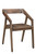 Dark Brown Solid Wood Open Back Dining Arm Chair Dark Brown Solid Wood Open Back Dining Arm Chair