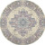 8' Pink Round Damask Power Loom Area Rug