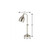 26" Nickel Metal Adjustable Table Lamp With Nickel Dome Shade