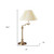 30" Bronze Metal Swing Arm Table Lamp With Off White Empire Shade