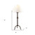 32" Black Metal Table Lamp With Off White Empire Shade