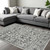 9' X 12' Ivory Gray And Dark Gray Floral Area Rug 9' X 12' Ivory Gray And Dark Gray Floral Area Rug