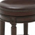 26" Dark Brown and Brown Faux Leather Backless Counter Height Swivel Bar Chair 26" Dark Brown and Brown Faux Leather Backless Counter Height Swivel Bar Chair