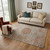 6' X 8' Teal Red And Orange Medallion Area Rug