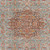7' X 9' Teal Red And Orange Medallion Area Rug