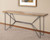 66" Brown and Black Solid Wood and Iron Abstract Base Console Table 66" Brown and Black Solid Wood and Iron Abstract Base Console Table