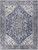 9' X 12' Blue and Ivory Floral Power Loom Distressed Washable Area Rug 9' X 12' Blue and Ivory Floral Power Loom Distressed Washable Area Rug