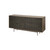 70" Brown and Black Solid Wood Six Drawer Sideboard