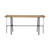 60" Brown and Black Solid Wood and Metal Trestle Console Table 60" Brown and Black Solid Wood and Metal Trestle Console Table