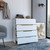 32" White And Natural Wood Four Drawer Dresser 32" White And Natural Wood Four Drawer Dresser