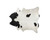 5' X 7' Black And White Cowhide Hand Knotted Area Rug
