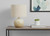 20" Beige Concrete Round Table Lamp With Beige Drum Shade 20" Beige Concrete Round Table Lamp With Beige Drum Shade