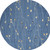 5' Blue and Beige Round Floral Vines Power Loom Area Rug