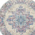 4' Ivory Pink And Blue Medallion Distressed Round Rug 4' Ivory Pink And Blue Medallion Distressed Round Rug