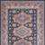 5' X 7' Navy Blue and Red Medallion Distressed Non Skid Area Rug