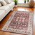 5' X 7' Red and Ivory Oriental Distressed Non Skid Area Rug 5' X 7' Red and Ivory Oriental Distressed Non Skid Area Rug