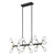 Black Gold And Clear Sputnik Multi Light Transparent Metal Edison Bulb Dimmable Smart Enabled Chandelier With Clear Shades