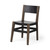Black And Brown Metal and Wood Open Back Dining Side Chair Black And Brown Metal and Wood Open Back Dining Side Chair