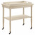 30" Antiqued White Wood Rolling Bar Cart 30" Antiqued White Wood Rolling Bar Cart