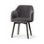 Gray and Black Upholstered Fabric Dining Arm Chair Gray and Black Upholstered Fabric Dining Arm Chair