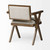 Cream And Brown Upholstered Fabric Open Back Dining Arm Chair Cream And Brown Upholstered Fabric Open Back Dining Arm Chair