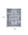 7' X 10' Ivory And Blue Geometric Distressed Area Rug
