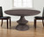 60" Gray Rounded Solid Wood Pedestal Base Dining Table 60" Gray Rounded Solid Wood Pedestal Base Dining Table