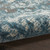 10' Ivory Teal Blue and Black Abstract Non Skid Runner Rug 10' Ivory Teal Blue and Black Abstract Non Skid Runner Rug
