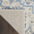 4' X 6' Ivory Blue and Gray Floral Medallion Non Skid Area Rug