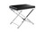 21" Black and Silver Faux Leather Vanity Chair 21" Black and Silver Faux Leather Vanity Chair
